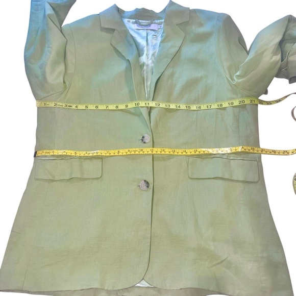 ASTR The Label Rio Oversized Blazer Jacket Celery Green Large NWOT Linen Blend - Picture 4 of 16